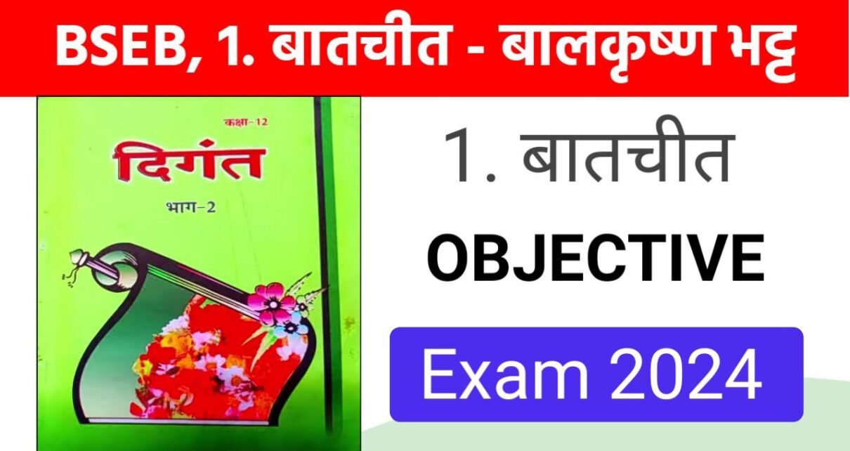 12th Hindi Batchit Objective 2024