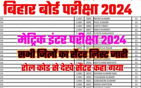 Bihar Board Exam Center 2024